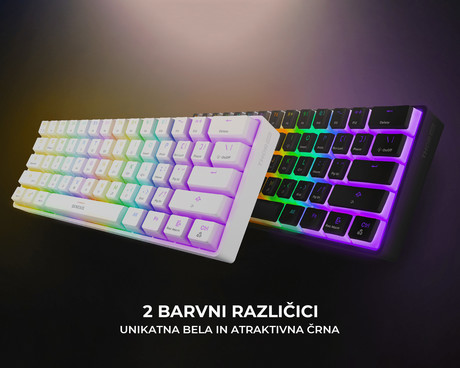 GENESIS THOR 660 gaming tipkovnica, mehanska, žična USB Type-C / brezžična Bluetooth, RGB LED osvetlitev, Anti-Ghosting, F1 - F12, aplikacija, črna