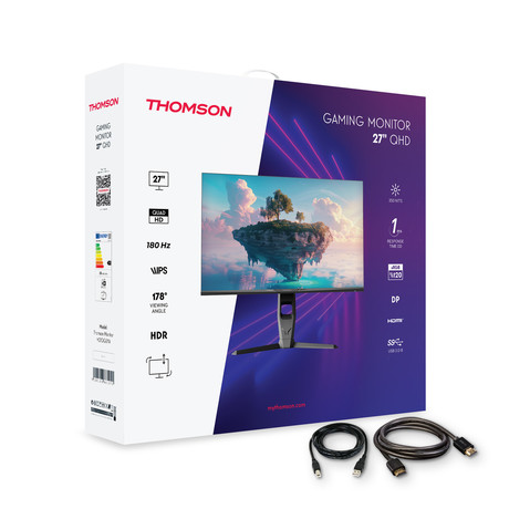 THOMSON M27QG5Y14 gaming monitor, 69cm (27"), Quad HD, 180Hz, IPS, 1ms, 300nit