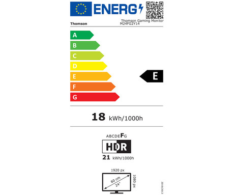 THOMSON M24FG2Y14 gaming monitor, 61cm (24"), Full HD, 180Hz, IPS, 1ms, 300nit