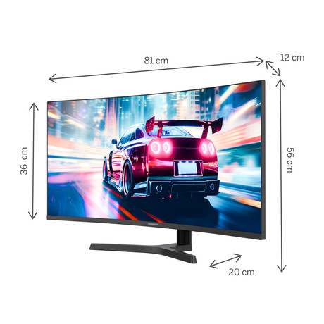 THOMSON M34QG7Y14C gaming monitor, ukrivljen, 86cm (34"), UWQHD, 240Hz, VA, 1ms, 350nit