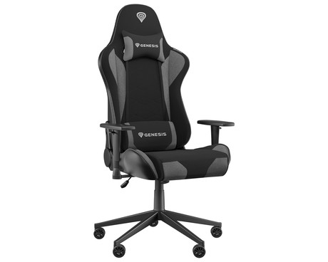 GENESIS NITRO 440 G2 gaming / pisarniški stol, ergonomski, nastavljiva višina / naklon, zibanje, 2x blazina, kolesa CareGLide™, črno siv