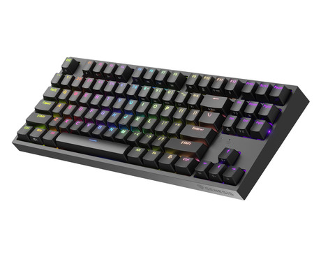 GENESIS THOR 404 TKL gaming tipkovnica, mehanska, RGB LED osvetlitev, tehnologija Hot-Swap, funkcija N-Key Rollover, programska oprema, vgrajen pomnilnik, F1-F12, črna