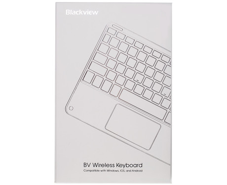 BlackView ultra slim brezžična Bluetooth tipkovnica K1, univerzalna, za vse tablične računalnike Android / iOS / Windows, polnilna baterija, 78 tipk, črna