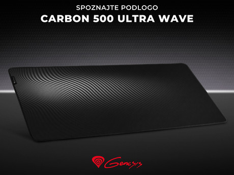 GENESIS CARBON 500 ULTRA WAVE gaming podloga, vodoodporna, zaščiteni robovi, 1100x450mm