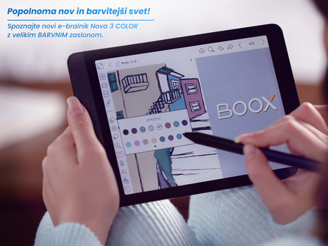 EOL - E-bralnik 7.8'' BOOX Nova 3 COLOR, Android 10, 3GB+32GB, Wi-Fi, Bluetooth 5.0, črn