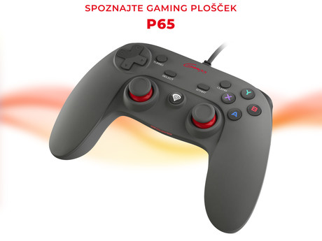EOL - GENESIS Gamepad P65, USB, PS3/PC, vibracija, 12 tipk