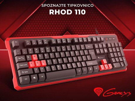 EOL - GENESIS RHOD 110 gaming tipkovnica, multimedijska, Anti-Ghosting