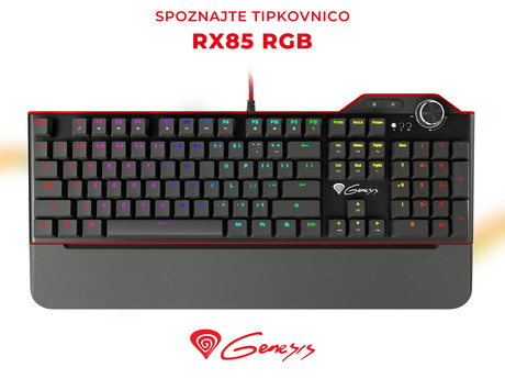 EOL - GENESIS RX85 RGB profesionalna gaming mehanska tipkovnica, RGB osvetlitev, multimedijska, Anti-Ghosting