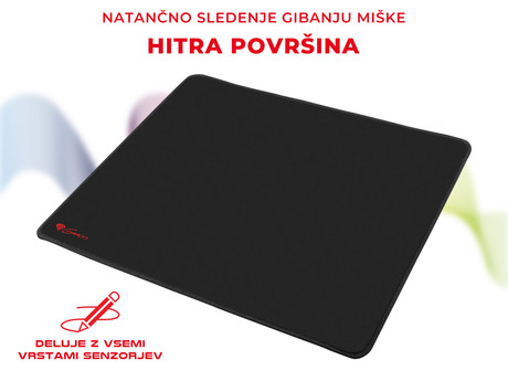 GENESIS Gaming podloga CARBON 500 L LOGO, vodoodporna, zaščiteni robovi, 400x330mm, črna