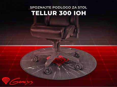 EOL - GENESIS Tellur 300 INCEPTION of Hero podloga za gaming ali navaden stol, protidrsna, premer 100cm