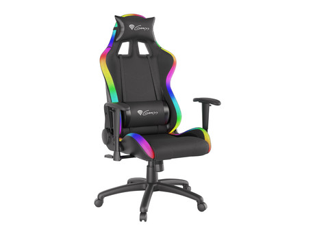 GENESIS gaming stol TRIT 500 RGB, ergonomski, RGB LED osvetlitev, popolnoma nastavljiv