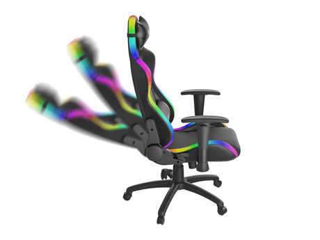 GENESIS gaming stol TRIT 500 RGB, ergonomski, RGB LED osvetlitev, popolnoma nastavljiv