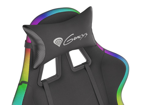 GENESIS gaming stol TRIT 500 RGB, ergonomski, RGB LED osvetlitev, popolnoma nastavljiv