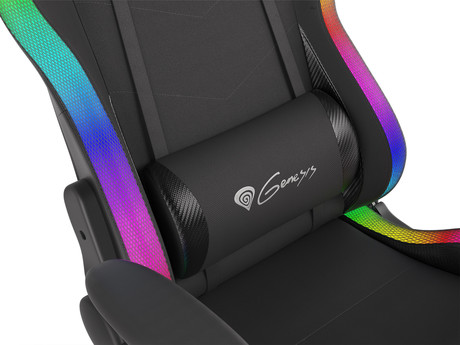 GENESIS gaming stol TRIT 500 RGB, ergonomski, RGB LED osvetlitev, popolnoma nastavljiv
