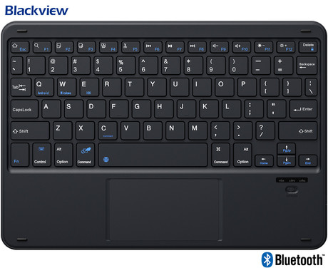 Blackview K2 brezžična tipkovnica, Bluetooth 5.1, polnilna baterija, Android / iOS / Windows, 78 tipk, USB Type-C, črna