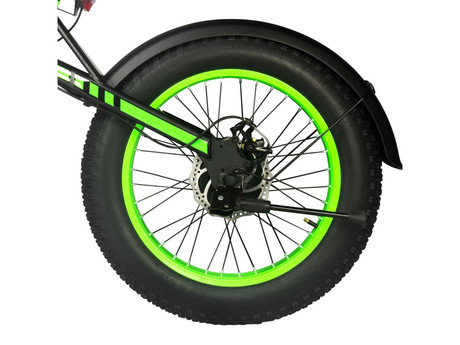 Električno kolo/skiro MANTA MES2002N Flinstone FAT, 350W motor, 20" pnevmatike, do 20km/h, domet 50km, do 120kg, LED osvetlitev, vzmetenje, črno-zelen