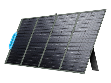 BLUETTI PV120 solarni panel, 120W, učinkovitost 23.4%, zložljiv, prenosen, stojalo, univerzalna združljivost, vodoodpornost, ročaj