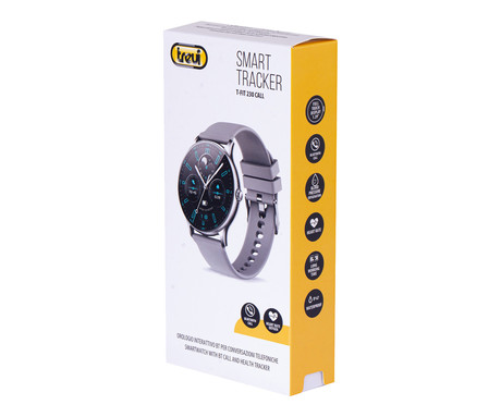 TREVI T-FIT 230 CALL pametna ura, 1.39" zaslon, Bluetooth, Android + iOS, baterija, IP67, klicanje, kisik / pritisk / aktivnost, analiza spanca, športni načini, siva (Fossil Gray)