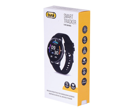 TREVI T-FIT 230 CALL pametna ura, 1.39" zaslon, Bluetooth, Android + iOS, baterija, IP67, klicanje, kisik / pritisk / aktivnost, analiza spanca, športni načini, črna (Jet Black)