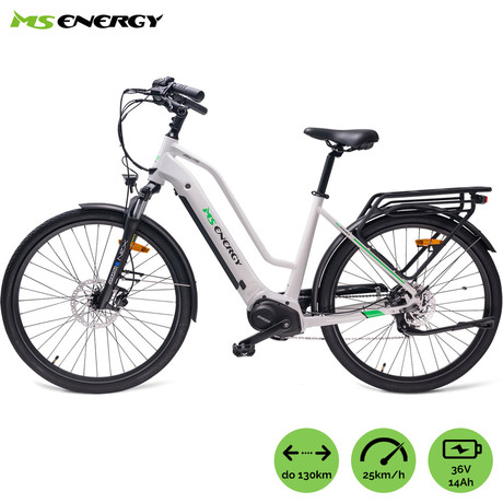 Električno kolo MS ENERGY c100, cestno, 27.5" pnevmatike, 250W 80Nm motor, 8 prestav Shimano, do 130km, do 25km/h, 36V 14Ah baterija