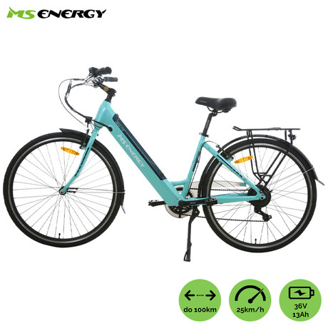 Električno kolo MS ENERGY c10, cestno, 26" pnevmatike, 30Nm motor, 6 prestav Shimano, do 100km, do 25km/h, 36V 13Ah baterija