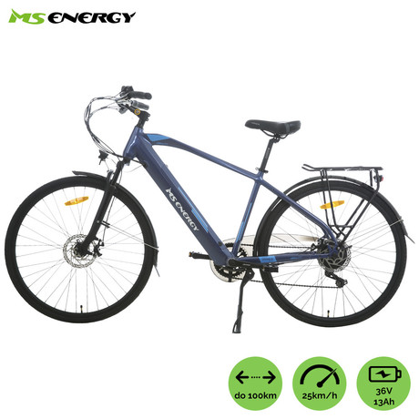 Električno kolo MS ENERGY c11 L, cestno, 26" pnevmatike, 30Nm motor, 6 prestav Shimano, do 100km, do 25km/h, 36V 13Ah baterija