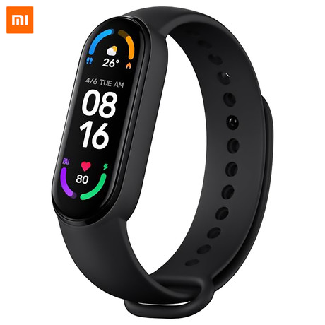 EOL - Športna pametna zapestnica XIAOMI MI BAND 6, Bluetooth 5.0, 1.56'' barvni AMOLED zaslon, Android+IOS, vodoodporna 5ATM, črna
