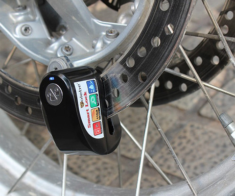 EOL - MS ENERGY MSL-20S pametna ključavnica, disk zaklepanje, polnilna baterija, 110dB alarm, IP55 vodoodpornost, brezplačna aplikacija, Android + iOS