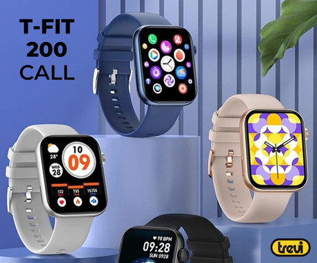 TREVI T-FIT 200 CALL pametna ura, 1.91" zaslon, Bluetooth, Android + iOS, baterija, IP67, klicanje, kisik / pritisk / aktivnost, analiza spanca, športni načini, roza zlata (Pink Rose)