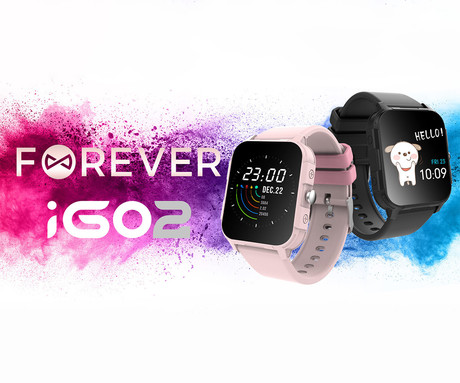 Pametna ura FOREVER iGO2 JW-150, 1.44" zaslon, Bluetooth, Android + iOS, baterija, aplikacija, IP68, merjenje aktivnosti, analiza spanca, športni načini, igre, roza (Pink)