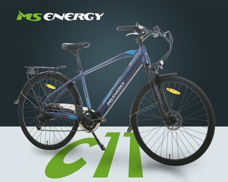 Električno kolo MS ENERGY c11 M, cestno, 26" pnevmatike, 30Nm motor, 6 prestav Shimano, do 100km, do 25km/h, 36V 13Ah baterija