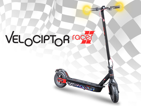 EOL - Električni skiro TREVI Velociptor RACER 2 ES106EW, 500W motor, 10" Honeycomb pnevmatike, LED osvetlitev, brezplačna aplikacija, zložljiv, zaslon, 36V 10Ah baterija, domet do 38km, smerniki, črn