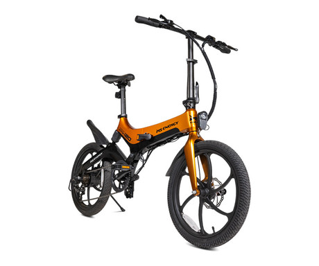 MS ENERGY STREETFLEX i20 električno kolo, zložljivo, 20" pnevmatike, 250W motor, 36V 7.8Ah 280Wh baterija, Shimano, do 50 km, disk zavore, vzmetenje, LCD zaslon, NFC, črno oranžno (Nightfall Sunset)