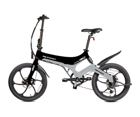 MS ENERGY STREETFLEX i20 električno kolo, zložljivo, 20" pnevmatike, 250W motor, 36V 7.8Ah 280Wh baterija, Shimano, do 50 km, disk zavore, vzmetenje, LCD zaslon, NFC, črno sivo (Midnight Steel)