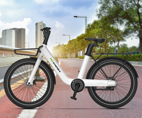 MS ENERGY CITYZEN c102 električno kolo, cestno / mestno, 24 x 3", 250W motor, 36V 9.6Ah 345Wh baterija, do 70km, mehanske disk zavore, vzmetne vilice, LED zaslon, belo