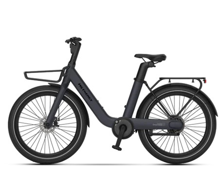 MS ENERGY CITYZEN C102 električno kolo, cestno / mestno, 24 x 3", 250W motor, 36V 9.6Ah 345Wh baterija, do 70km, mehanske disk zavore, vzmetne vilice, LED zaslon, sivo