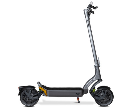 MS ENERGY URBAN X električni skiro, 10" gume, 2x 300W motor, 60km doseg, 720Wh 48V 15Ah baterija, vzmetenje, EBS sistem, Smart BMS, LCD zaslon, LED osvetlitev, aplikacija, srebrn (Titanium Steel)