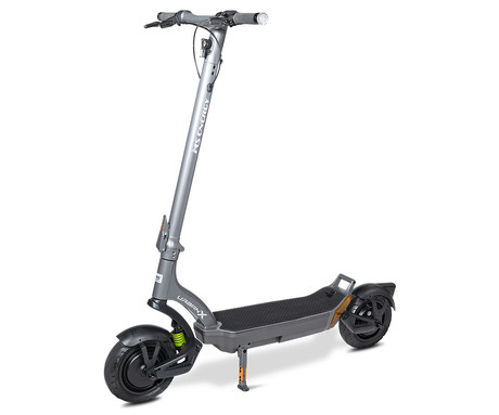 MS ENERGY URBAN X električni skiro, 10" gume, 2x 300W motor, 60km doseg, 720Wh 48V 15Ah baterija, vzmetenje, EBS sistem, Smart BMS, LCD zaslon, LED osvetlitev, aplikacija, srebrn (Titanium Steel)