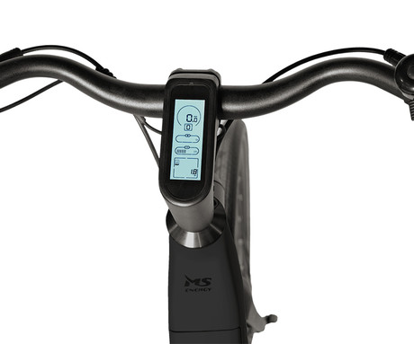 MS ENERGY C300 električno kolo, cestno / mestno, 27.5" pnevmatike, 250W 35Nm motor, 529Wh 36V 14.7Ah baterija, do 120km, CARBON GATES pogon, SHIMANO disk zavore, prednje vzmetenje, LCD zaslon