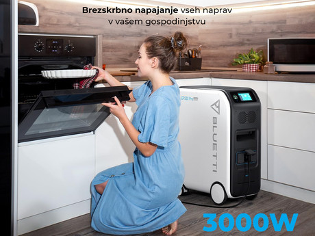 BLUETTI EP500Pro prenosna polnilna postaja / domača baterija, 5100Wh, 3000W, polnjenje / napajanje naprav / UPS, vtičnice USB-A/USB-C/DC, razširljiva kapaciteta, aplikacija