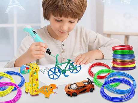 BLOW 3D pen pisalo, 3D oblikovanje / risanje / pisanje, priloženo polnilo / filamenti različnih barv, nastavljiva hitrost in temperatura, LED zaslon, + stojalo