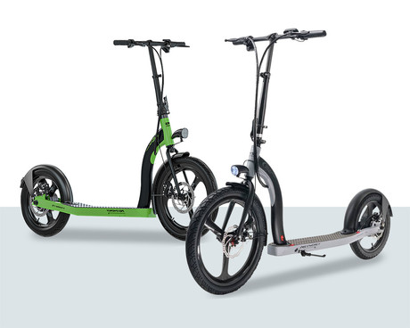 EOL - Električni skiro MS ENERGY r10, 20"+16" pnevmatike, 350W motor, domet do 30km, LED osvetlitev, 36V 10.2Ah baterija, LCD zaslon, zložljiv, črno siv