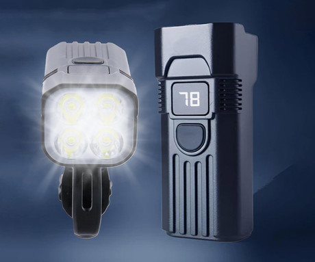 EOL - FOREVER BLF-200 kolesarska luč, prednja, polnilna baterija 3600 mAh, do 2000 LM, 6500K, 6 načinov svetenja, IP65, USB Type-C, nosilec