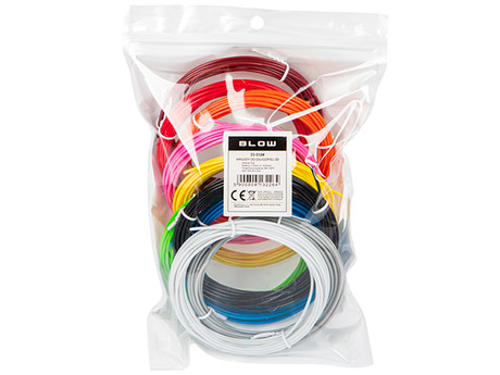BLOW filament za 3D pen pisalo, različne barve, 10 barv, 5 m vsake barve