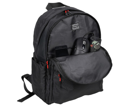 GENESIS PALLAD 200 univerzalni 2v1 nahrbtnik, za prenosnike do 14.1", 19L, potovalni / gaming, nastavljiv, trpežen, 6 žepov, prilagodljiv, odporen, črn