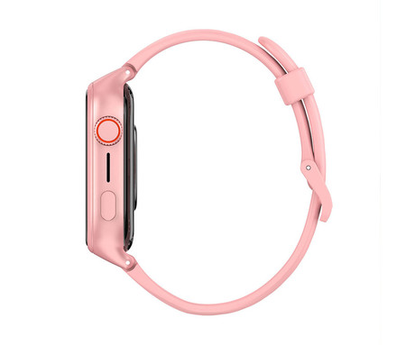 MANTA STELIO JUNIOR 4G otroška pametna ura, 4G LTE, 1.75" zaslon, SIM, GPS+WiFi, hitra in varna komunikacija, trpežen zaslon, SOS, 700 mAh, IP67, roza (Powder Pink)
