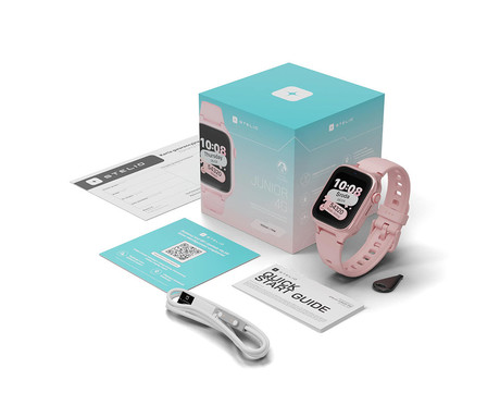 MANTA STELIO JUNIOR 4G otroška pametna ura, 4G LTE, 1.75" zaslon, SIM, GPS+WiFi, hitra in varna komunikacija, trpežen zaslon, SOS, 700 mAh, IP67, roza (Powder Pink)