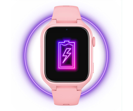 MANTA STELIO JUNIOR 4G otroška pametna ura, 4G LTE, 1.75" zaslon, SIM, GPS+WiFi, hitra in varna komunikacija, trpežen zaslon, SOS, 700 mAh, IP67, roza (Powder Pink)