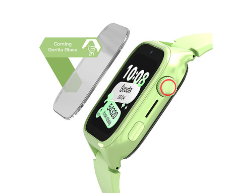 MANTA STELIO JUNIOR 4G otroška pametna ura, 4G LTE, 1.75" zaslon, SIM, GPS+WiFi, hitra in varna komunikacija, trpežen zaslon, SOS, 700 mAh, IP67, zelena (Pistacchio Green)