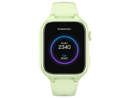 MANTA STELIO JUNIOR 4G otroška pametna ura, 4G LTE, 1.75" zaslon, SIM, GPS+WiFi, hitra in varna komunikacija, trpežen zaslon, SOS, 700 mAh, IP67, zelena (Pistacchio Green)